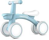Umatoll Bicicletta Senza Pedali per 1 Anni, Bicicletta Equilibrio per Bambini 12-24 Mesi con Cestino, Giocattolo per Bici per i più Piccoli Baby, Primo Regalo di Compleanno (Azzurro)