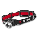 Ledlenser H8R Torcia Frontale LED, Ricaricabile con Batteria al Litio 18650, 600 Lumen, Messa a Fuoco Regolabile, autonomia Fino a 120 Ore, Luce Rossa Posteriore, orientabile, Cavo di Ricarica USB