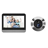 SiSinkal Spioncino Digitale per Porta, grandangolo 1080p con Monitor LCD a Colori da 4,3 Pollici, Visione a 120°, WiFi, Campanello Intelligente, sensore di Movimento PIR