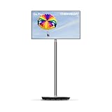 Thomson Go Plus 32 pollici (81 cm), Android 4K UHD – Display touch Wi-Fi Bluetooth controllo vocale hotspot batteria con autonomia di 4 ore supporto con inclinazione e altezza regolabile