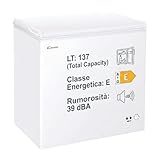 Candy Artico, CCHH 145E, Congelatore orizzontale, Libera Installazione, 137 L, 39/C dB, Funzione Artico, Contenuti in App, Bianco, AxLxP 84,5x69,5x55,5 cm [Classe di efficienza energetica E]