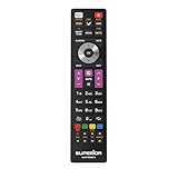 Superior Electronics Replacement Telefunken - Telecomando Universale Compatibile con TV Telefunken - Pronto all’Uso Senza Programmazione - Perfetto per Smart TV - Nero - SUPTRB016