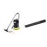 Kärcher AD 4 Premium Aspiracenere - Capacità Vano Raccolta 17 l, Potenza d'Aspirazione 150 Air Watt & Bocchetta per fessure compatibile con tutti gli Aspiratori Solidi-Liquidi WD - Extra lunga