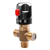Valvola di miscelazione termostatica, miscelatore termostatico a 3 vie, miscelatore termostatico G1/2, valvola di controllo della temperatura dell'acqua, valvola di miscelazione termostatica per uso