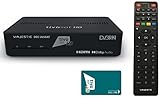 Majestic DEC 265 SAT - Decoder satellitare tivù sat, supporto HEVC MAIN 10, telecomando programmabile, smart card HD e ingresso USB