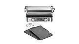 Braun MultiGrill 9 Pro CG 9160, Griglia Elettrica con 2 Termostati Indipendenti, 3 Posizioni di Cottura, Piastre Lavabili in Lavastoviglie, Sonda Termica Integrata, 2200 W, Nero/Acciaio Inossidabile