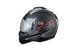 BHR Casco Modulare Moto 807 REVERSE | Casco Moto Integrale Omologato ECE con funzione Flip-Up 180° | Casco Moto Modulare Uomo & Donna con Sgancio Micrometrico | COOL BLACK | XS