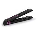 ELISON Piastra Per Capelli Portatile a Batteria Senza Fili, Da Viaggio, Per Ritocco, Ricaricabile Tramite USB, Con Piastre in Ceramica e Custodia morbida in dotazione