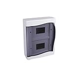 Centralino da Parete 24 Moduli – 2 File – Portello Fumé Semitrasparente – Bianco – ABS Halogen Free