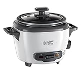 Russell Hobbs Cuociriso Piccolo 0,4 L 200 W, Multi-Cottura, Funzione Mantenimento Caldo, Pentola Antiaderente, 3 Porzioni, Ideale per 1-2 Persone – 27020-56