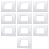 10 Placche, 3 moduli/posti, Compatibile Con Vimar Arke', bianco bianca, Placca rettangolari squadrate, Plastica di alta qualità, 100% compatibile con supporti e moduli originali