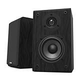 LONPOO LP-42 Coppia Diffusori da Scaffale Passivo - Hi-Fi Legno Altoparlante 75W RMS, Tweeter 1' & Woofer 4' in fibra di carbonio, 4-8 Ohm