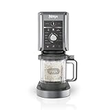 Ninja CREAMi Gelatiera Deluxe con 2 Vasetti, 10 Funzioni, Produce Gelato, Sorbetti, Yogurt, Frullati, Granite e altro ancora, Formato Famiglia, Opzione 2 Gusti in 1 Vaschetta, Argento, NC502EU