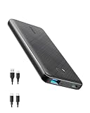 Anker Power Bank, caricatore portatile USB-C da 10000 mAh con alimentazione da 20 W, 523 Power Bank (PowerCore Slim 10 K PD) per iPhone 14 Series/iPhone 15 Series, S10, Pixel 4 e altri