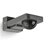 SEBSON Rilevatore di Movimento Esterno IP65 - Montaggio a Parete e a Soffitto, LED adatto, Programmabile, 20m/360°- Sensore di Movimento con 3 Sensori, 3 Fili