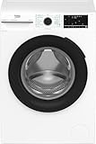Beko - AMBMWU4841B - Lavatrice 8kg, Classe A, 1400giri, Display Touch, oblò nero, tecnologia EnergySpin, funzione a vapore, cassetto detersivo autopulente, vasca in plastica riciclata