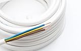 Elpar Cavo di alimentazione ad alte prestazioni NYM-J, 3x1,5 mm², Bianco, Robusto, Flessibile, Testato per la sicurezza, A risparmio energetico, Durevole (15 m) per elettrodomestici e installazioni