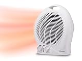 BEPER P203TER202 Termoventilatore, 2000W, 2 Potenze selezionabili, Termoventilatore compatto con Termostato regolabile, Modalità Eco e Autospegnimento, Bianco
