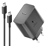 45W USB C Caricatore Caricabatterie Rapido Caricabatterie Sumsamg Veloce con 2M Cavo per Samsung Galaxy S26 S25 S24 S23 S23+ /S23 Ultra /S22/S21/S20/Note20/A73/A53/S10 Tipo C Spina Ricarica Adattatore