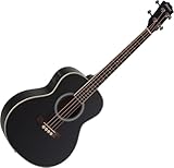 Shaman ABM4-50E-BK Basso acustico 4 corde - basso short-scale compatto con pickup integrato, elettronica piezo e accordatore, corpo in mogano e abete, ideale per palco e casa - Nero