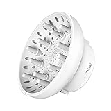 GIHALI universale dei capelli diffusore forte holding' adattabile per asciugacapelli con da 4,4 cm a 6,6 cm per ricci o capelli mossi, Diffusore per capelli ricci, phon, compatibile (Bianco Perla)