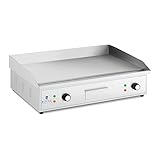 Royal Catering Piastra elettrica professionale 727 x 420 mm 2 4 400 W Da appoggiare Piastra di cottura per ristorante Commerciale per barbecue, snack bar, Esterno