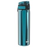 Ion8 Borraccia Inox Leggero, 600ml, Non Isolato, a Prova di Perdite, Facile da Aprire, Serratura Sicura, Lavabile in Lavastoviglie, Adatta a Portabicchieri, Durevole, Acqua