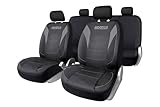 Sparco Set completo di coprisedili per auto a 5 posti, 9 pezzi, esclusiva Amazon, PVC resistente, universali con sistema a cerniera, installazione rapida e facile pulizia
