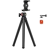 NEEWER Treppiede per Fotocamera con Telecomando, Mini Treppiede Flessibile per Telefono Vlog, Supporto per Telefono Nascosto e Attacco a Slitta Compatibile con iPhone Hero13 12 11 10 9,TP34