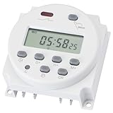 Wengart Interruttore Orario Digitale CN101, Timer Settimanale Programmabile 230V, Uscita a Contatto Pulito (Senza Tensione), LCD Display, per Luci, Pompe, Insegne e Fai-da-te, 16A, AC 230V