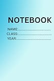 NOTE BOOK: Blue Butterly Styled Colorful Lined Notebook