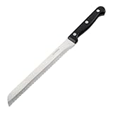 Nirosta Coltello per il Pane con Lama Seghettata Lunga 19,5 cm in Acciaio Inox, Coltello da Cucina a Triplo Rivetto con Impugnatura Ergonomica per Tagliare Pane, Focacce, Pizza e Lievitati