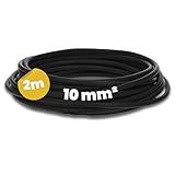 Kalitec 2 metri H07V-K 10 mm² cavo di cablaggio flessibile, cavo da 10 mm2, cablaggio a filo singolo, per armadio a filo singolo