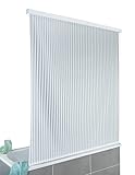 Wenko Tenda a Rullo per Doccia e Vasca da Bagno, ad Asciugatura Rapida, Impermeabile e Facile da Pulire, in Alluminio, 132 x 240 x 5 cm, Bianco