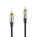 Sonero® Premium Cavo Cinch da 7,50 m, da 1x connettore Cinch a 1x connettore Cinch, subwoofer, amplificatore, proiettore, ricevitore AV, nero