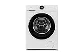 Midea MF200W80WB-E Lavatrice a Carica Frontale, Motore Inverter, Display touch a LED, Vapore, Turbo Wash, Smart Control, Health Guard, 1400RPM, Carico 8kg, Bianco