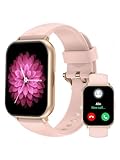 RUIMEN Smartwatch Donna Chiamate Bluetooth Musica Orologio Sportive Contapassi da Polso Cardiofrequenzimetro Saturazione Ossigeno Fitness Tracker Ciclo Mestruale Controllo Sonno per Android iOS Rosa