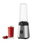 Electrolux Create 3 E3SB1-4ST Frullatore Sportivo 3 in 1 con Bottiglia Take Away BPA Free, Mixer Compatto e Potente in Acciaio Inox per Smoothie, Frullati e Bevande Energetiche