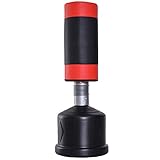 HOMCOM Sacco Boxe da Terra Professionale per Adulti Riempibile con Acqua Sabbia Altezza 158-186cm