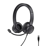 Trust USB Cuffie con Microfono Leggere On-Ear, Auricolari con Filo 1,80 m, Archetto Regolabile, Headphones Cablato per PC Portatile Computer Laptop Mac Ufficio Skype Teams Zoom - Nero