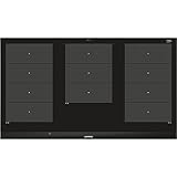 Siemens EX975LXC1E- Piano cottura a induzione, Zona di cottura vetroceramica, Nero, 91.2 x 52 x 5.1 cm