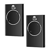 2Pcs Telecomando Cancello,2 Canali Universale Telecomando Cancello XT2 433 SLH LR 433,92MHz,telecomando per 433,Nero