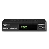 Tele System Decoder Digitale Terrestre e Satellitare 2025 TS4020 PRO, DVB-T/T2 e DVB-S/S2 HEVC HD HDR10 HLG, Decoder TV con Telecomando Unico per ricevitore e TV. USB Media Player.