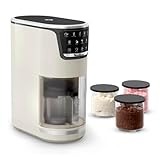 Moulinex Dolci, Gelatiera con 10 Programmi per Gelato, Sorbetto, Yogurt, Cocktail e Tanto Altro, Capacità Fino a 1,4L, con Tecnologia 1-Step Perfector, Pulizia Automatica, Colore Bianco, MJ602AF0