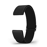 moofit RA1 Cardiofrequenzimetro Fascia Cardio Braccio di Ricambio - 24.5 mm, Bracciale HRM regolabile e traspirante compatibile con Wahoo, Nero