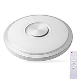 60W Plafoniera LED con Altoparlante Bluetooth 5450LM Dimmerabile Lampada da Soffitto con Telecomando/APP Controller RGB Lampada Musicale 2700-6500K per Camera Letto Cucina Salone Ø 38cm