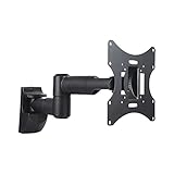 conecto supporto a parete per monitor e televisori fino a 42 pollici, girevole (+/-90°), inclinabile (+/-20°), VESA 50x50, 75x75, 100x100, 200x100, 200x200, portata massima 30,0 kg, nero