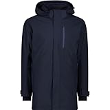 CMP - Man Parka Snaps Hood, Black Blue, 50