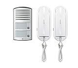 Bticino 366821 Kit Audio 2 Fili bifamiliare con pulsantiera Linea 2000 da Parete e citofono Sprint L2