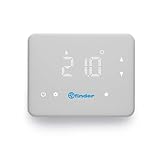 Finder BLISS WiFi NEXT Cronotermostato Digitale Connesso Tipo 1C.91. Alimentazione a batterie o con alimentatore. Gestibile da remoto tramite App, programmazione manuale o guidata. Colore Bianco